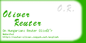 oliver reuter business card